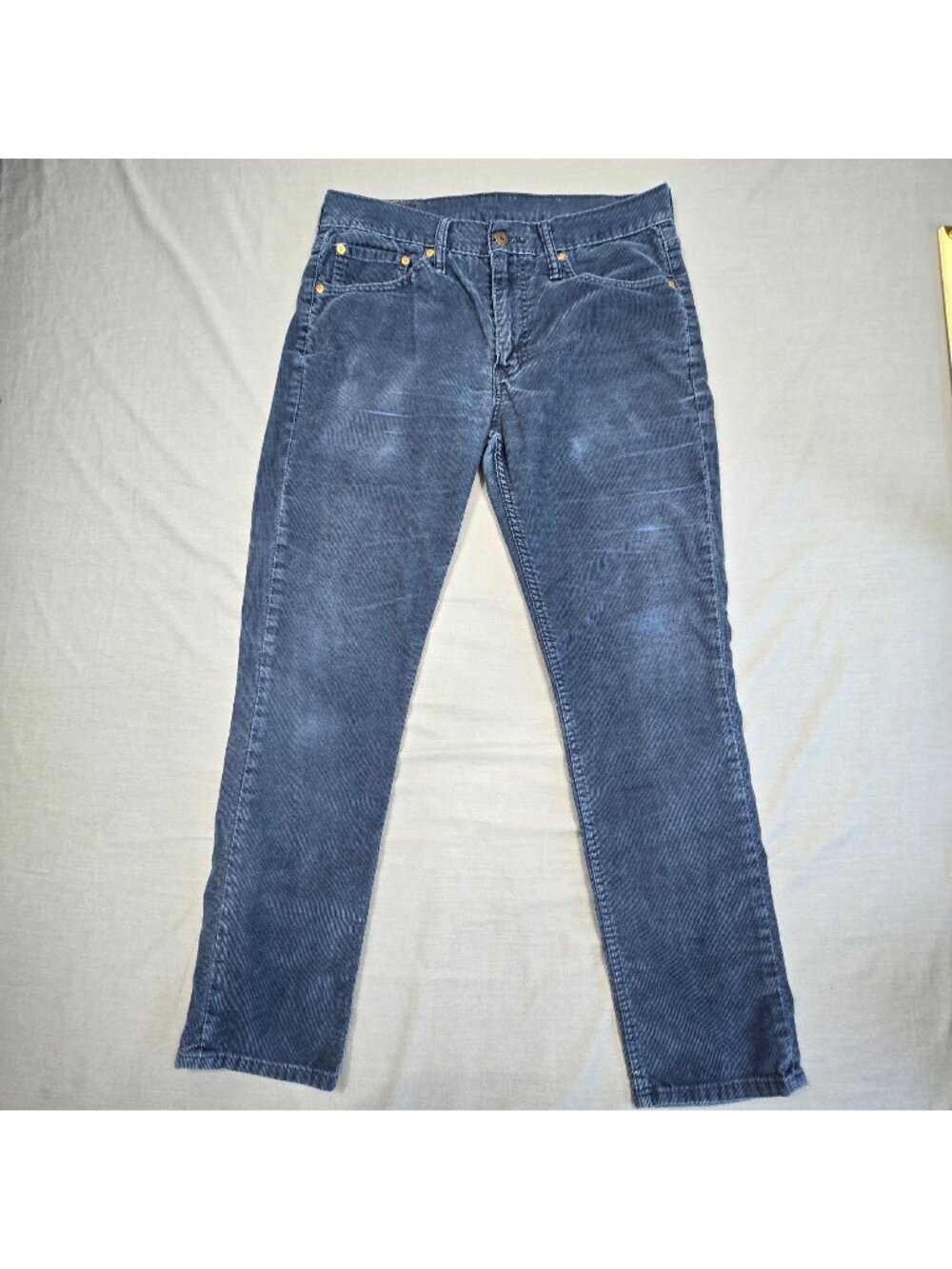 Levis 511 Mens W32 L30 Slim Corduroy Pants Blue Stretch Casual